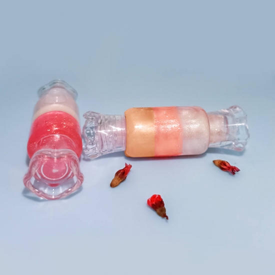 3 colors DIY mixed candy shape glossy lip gloss